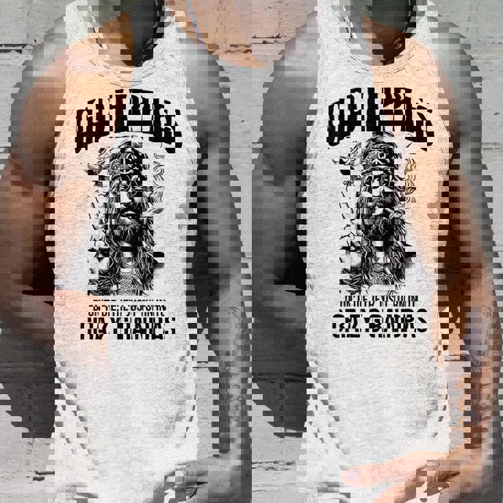 Old Hippies Don't Die They Turn Into Crazy Grandpas タンクトップ 彼への贈り物