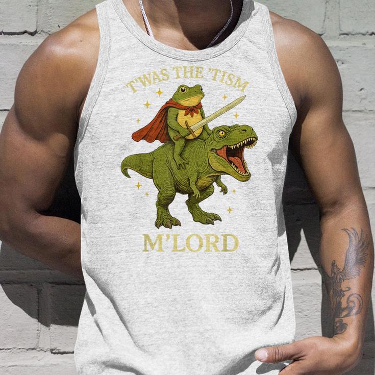 Twas The Tism M'lord Frog ライディング 恐竜 ファンタジー 中世 タンクトップ 彼への贈り物