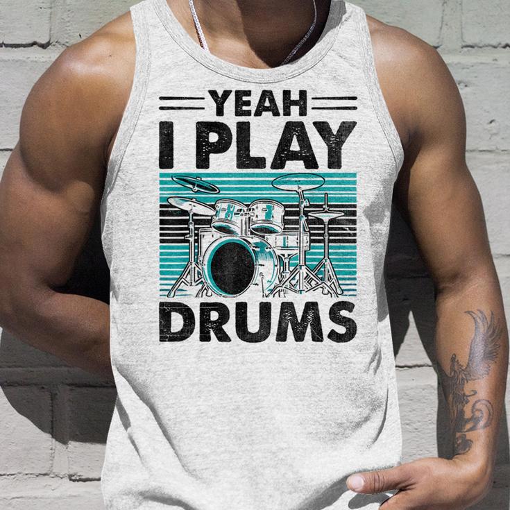 Yeah I Play Drums Drummer Play Drumming タンクトップ 彼への贈り物
