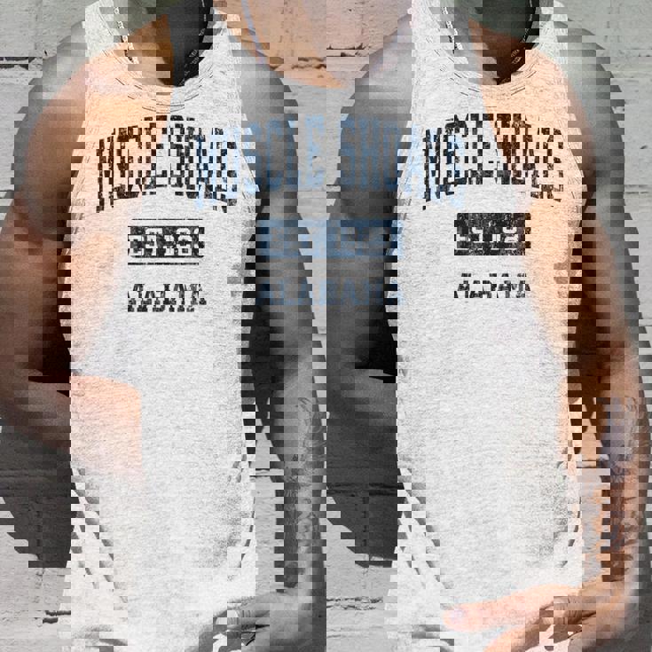 アラバマ州マッスルショールズアラバマ州ヴィンテージスポーツエスタブリッシュドネイビーデス タンクトップ 彼への贈り物