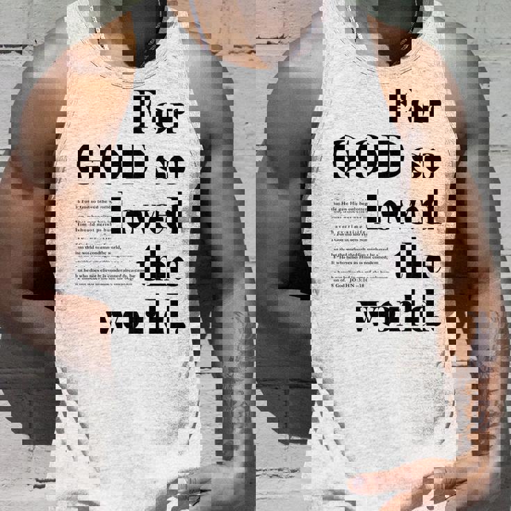 クリスチャン ジョン 3 16 18 Godo Loved The World 聖書の一節 長袖tシャツ タンクトップ 彼への贈り物