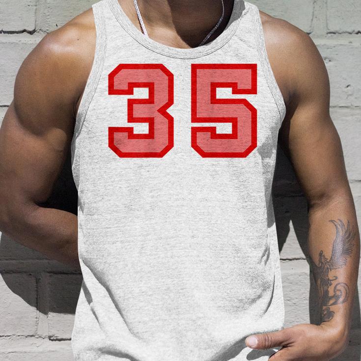 クールなレトロなレタリングジャージバックナンバー35 Thirtyfive タンクトップ 彼への贈り物