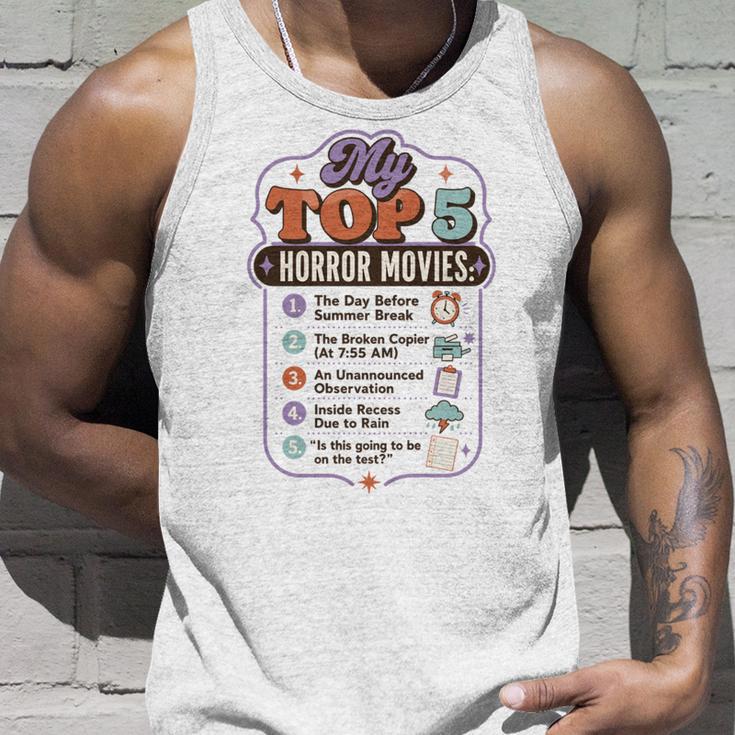 ホラー映画 教師 ユーモア 学校 映画 パロディ トップ5 長袖tシャツ タンクトップ 彼への贈り物