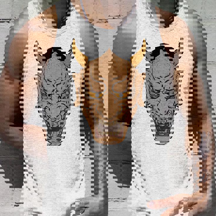 ヴィンテージの般若能面、浮世絵スタイル タンクトップ 彼への贈り物