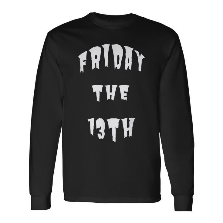 13日の金曜日 不気味なシャツ 長袖Tシャツ