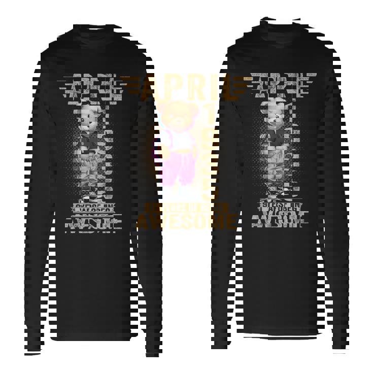 1935年4月 91歳の誕生日 91歳のテディベア Being Awesome 長袖Tシャツ ギフトのアイデア