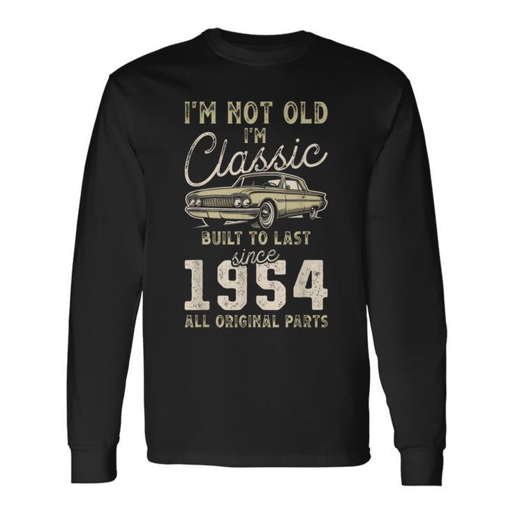 1954年生まれ、72歳の誕生日、クラシックカー 長袖Tシャツ