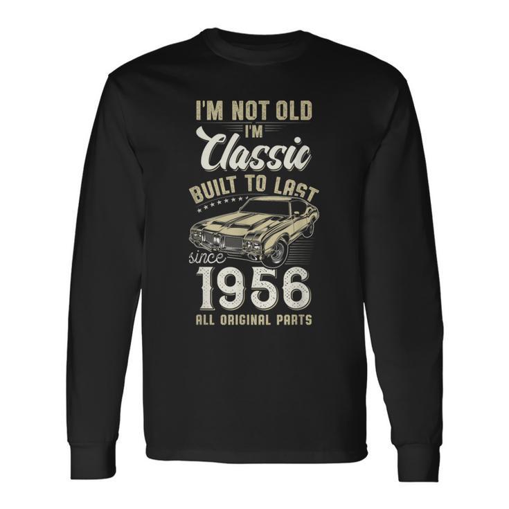 1956年生まれ、70歳の誕生日、クラシックカー 長袖Tシャツ