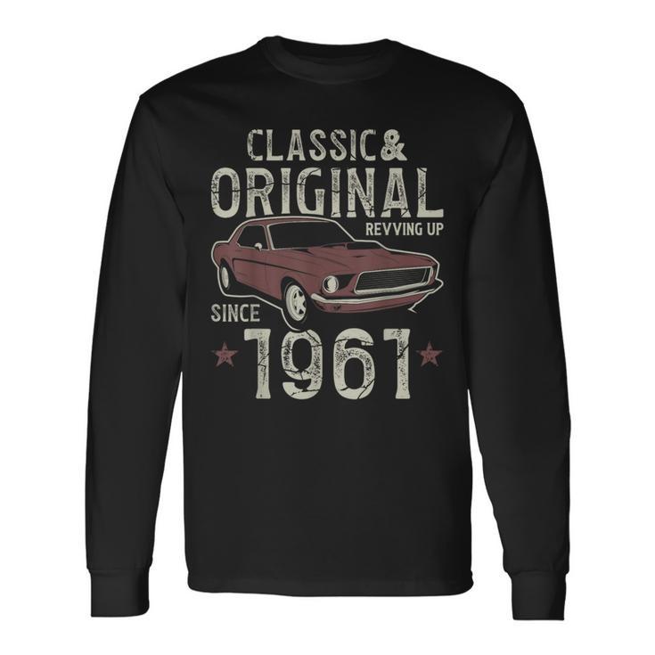 1961年生まれ クラシックカー 65歳の誕生日 長袖Tシャツ