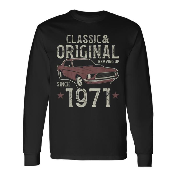 1971年生まれ クラシックカー 55歳の誕生日 長袖Tシャツ