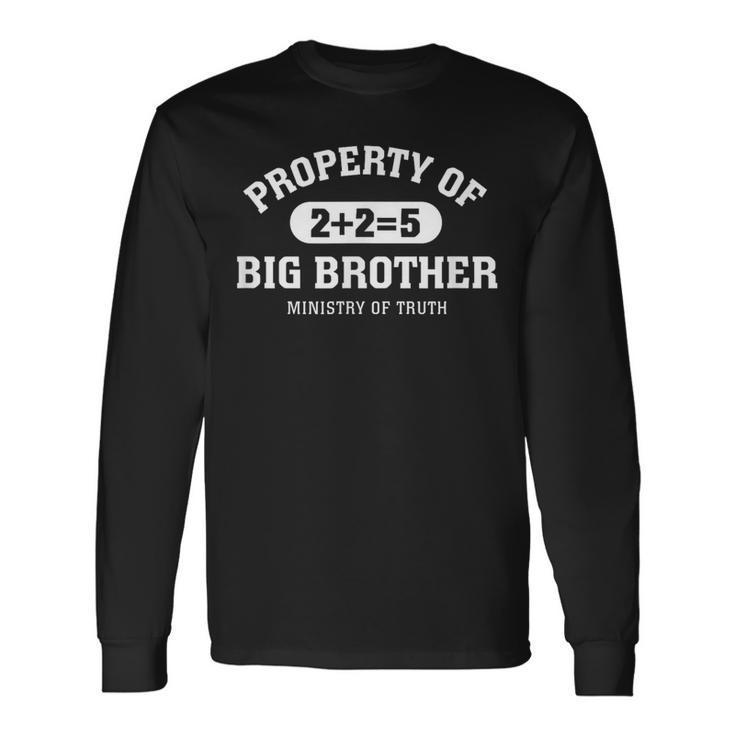 1984年 ディストピア真実省 225 ビッグブラザーの財産 長袖Tシャツ