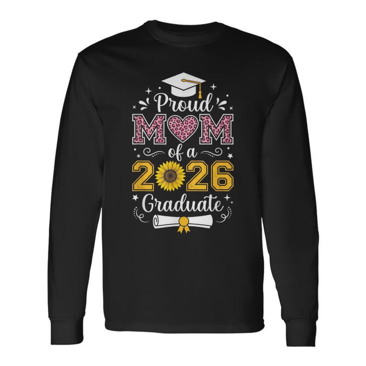 2026年卒業生シニアヒマワリヒョウの心臓の誇り高き母 長袖Tシャツ
