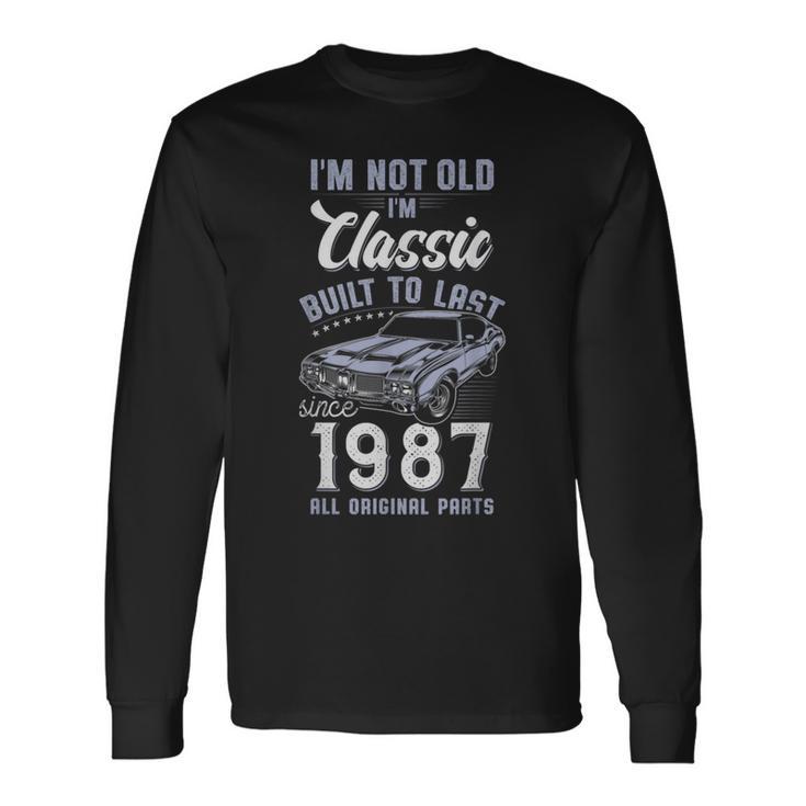 39歳の誕生日 1987年クラシックカー 長袖Tシャツ