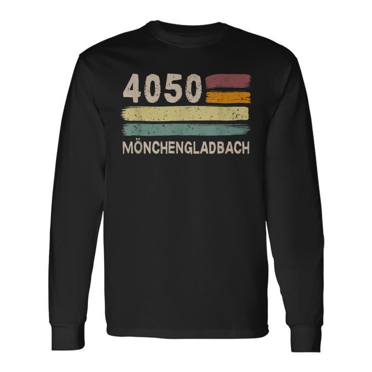 4050 Mönchengladbach レトロ郵便番号 ビンテージ 長袖Tシャツ