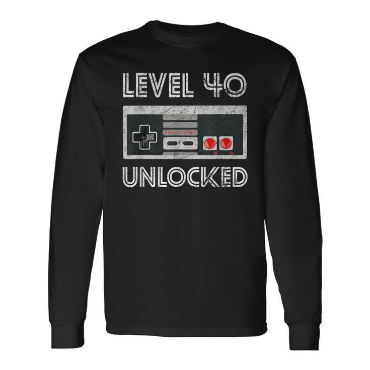 40歳の誕生日ギフト レベル40 長袖Tシャツ