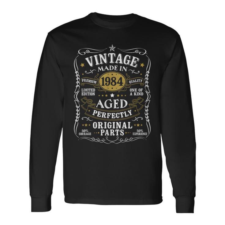 42 歳の誕生日プレゼント ヴィンテージ 1984 男性 面白い 42 歳 1984 長袖Tシャツ