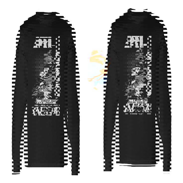 46Th Birthday Legends April 1980Intage 46 Years Old 長袖Tシャツ