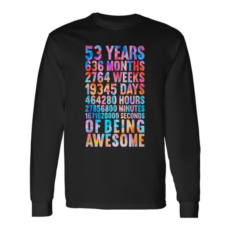 53歳の誕生日の面白いシャツ オールドメーター 面白い53歳ギフト 長袖Tシャツ