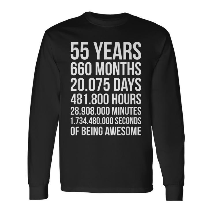 55歳向けの素晴らしい55歳の誕生日プレゼント。 長袖Tシャツ