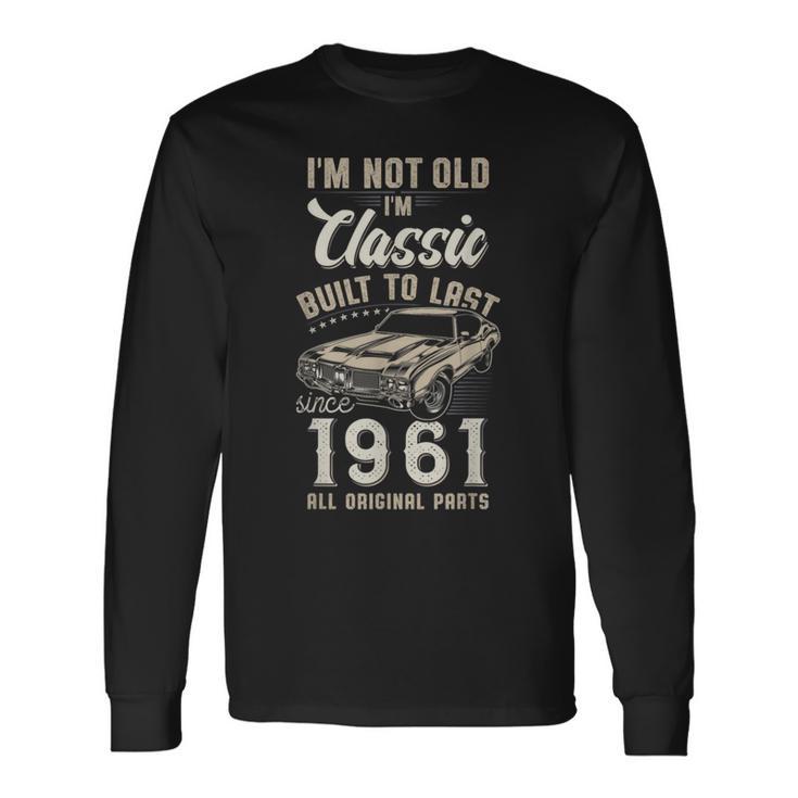 65歳の誕生日 1961年生まれのクラシックカー 長袖Tシャツ