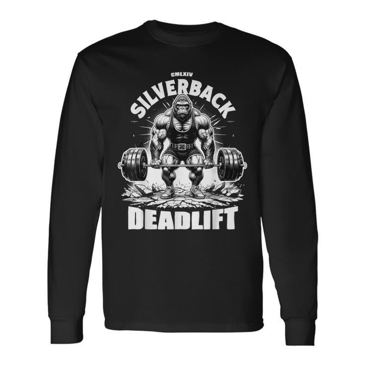 964シルバーバックジムアパレル、ボディビルディング、ストロングマン、 長袖Tシャツ