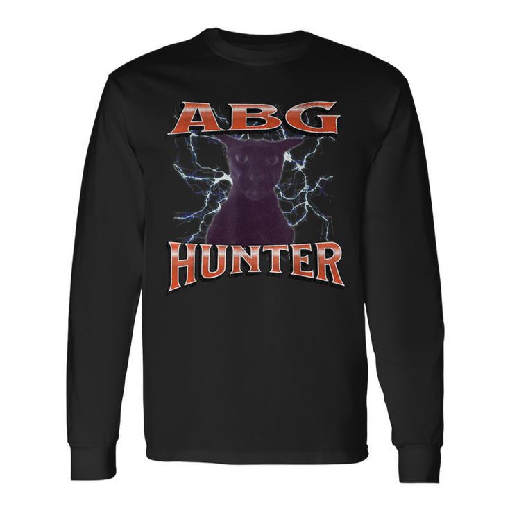 Abg Hunter Offensive Cat Meme Bootlegグラフィック 長袖Tシャツ