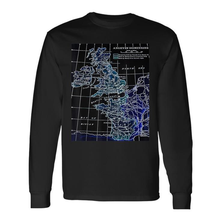 Angevin Empire プランタジネットアンジュー イングランド ノルマンディーアイルランド 長袖Tシャツ