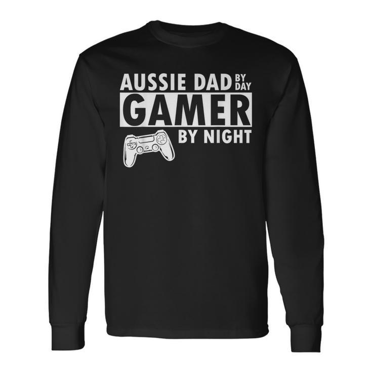 Aussie Dad Cool Regali Per Papà Pastore Australiano Per Papà Maglietta a maniche lunghe