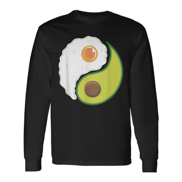 Avocado And Eggs Keto Diet Healthy Eating Yin Yang Yin Yang 長袖Tシャツ