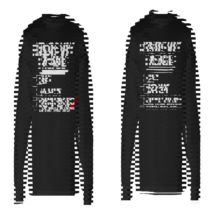 Bachelor メンズ シャツ Rasons Why I'mingle Big Dick Fun 長袖Tシャツ ギフトのアイデア