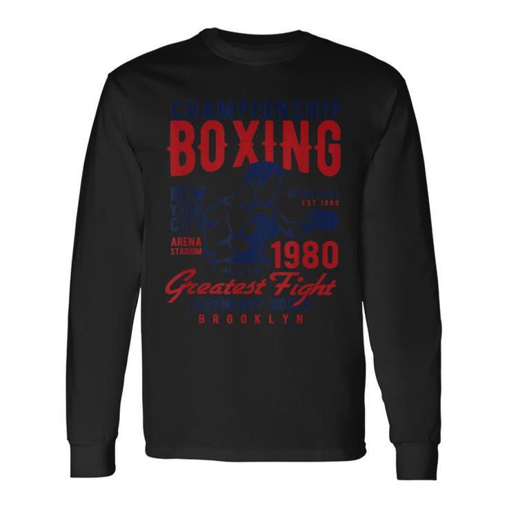 Boxing 伝説のボクサー 最大の戦い チャンピオンシップ ボクシング 長袖Tシャツ