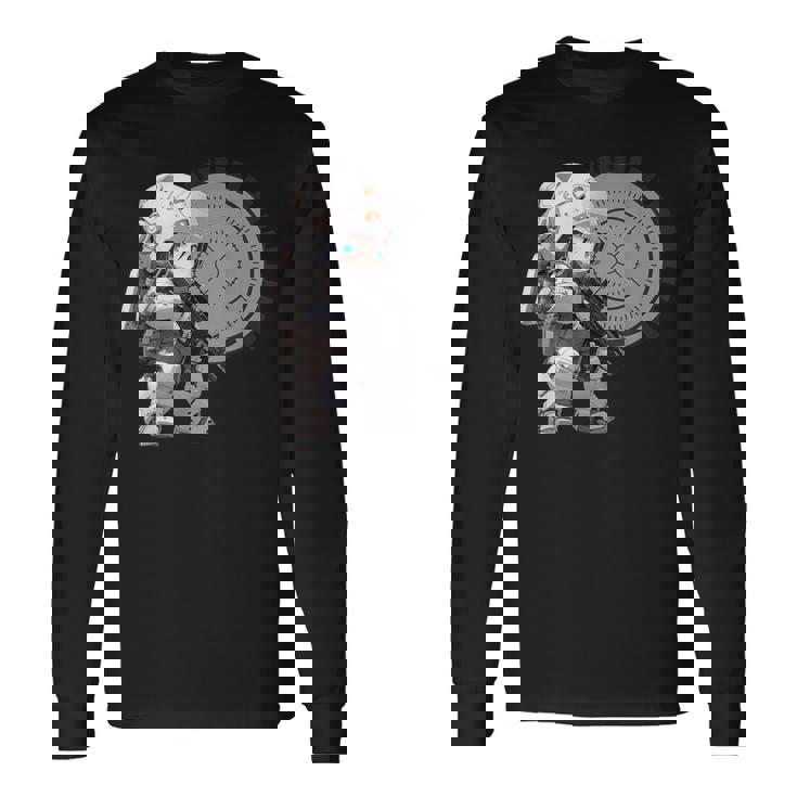 Chibi Charaeries 【アニメ、ちびキャラ、デフォルメ、タクティカル、かわいい、かっこいい】 長袖Tシャツ ギフトのアイデア