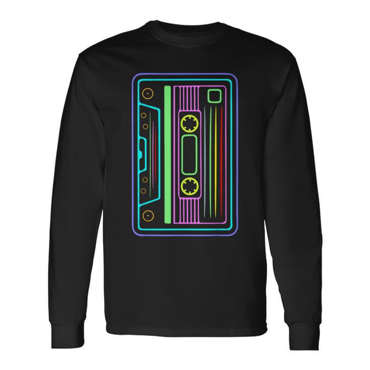 Cinta De Cassette – 80S 90S Music – Retrointage Disco Party Camiseta de manga larga