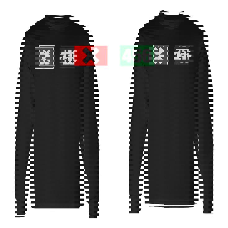 Cool 456 Code Number Illustration Novelty Graphic s 長袖Tシャツ ギフトのアイデア