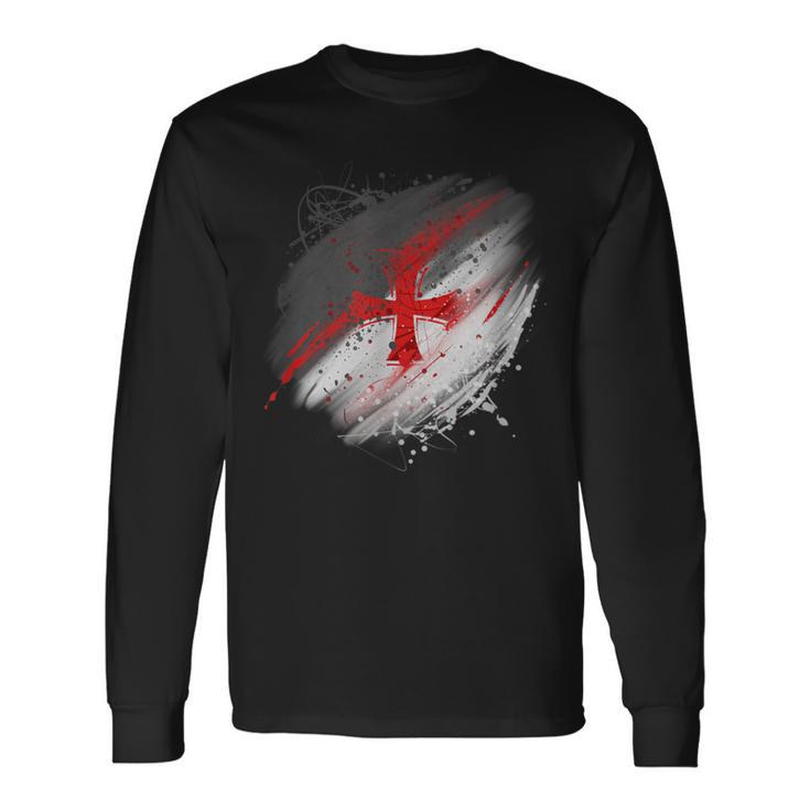 Croix De Chevalier Templier Croisades T-shirt à manches longues