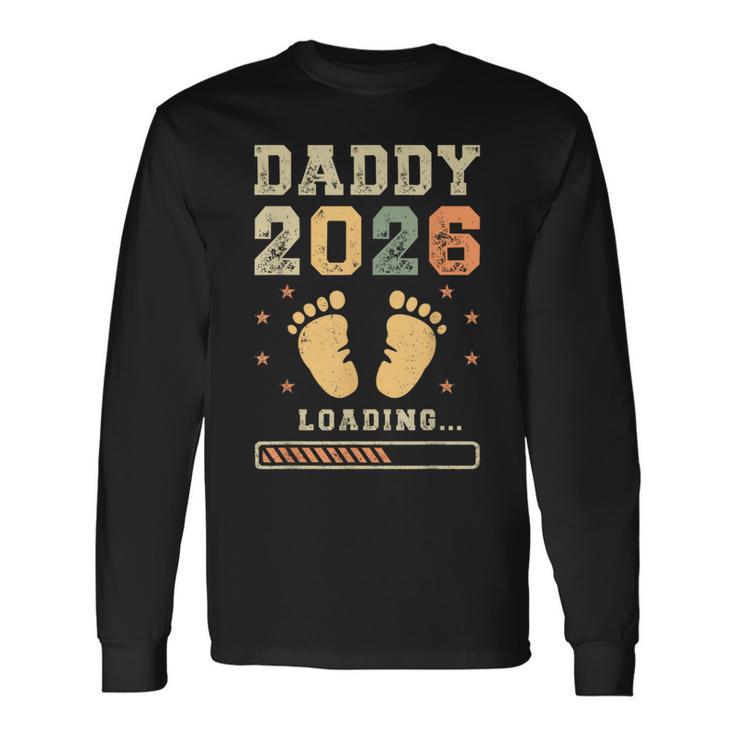 Daddy 2026 Loading Paternità Futuro Papà Maglietta a maniche lunghe