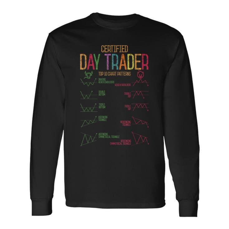 Day Trader スイングトレーディング ストック投資家 フォレックス チャートパターン 長袖Tシャツ