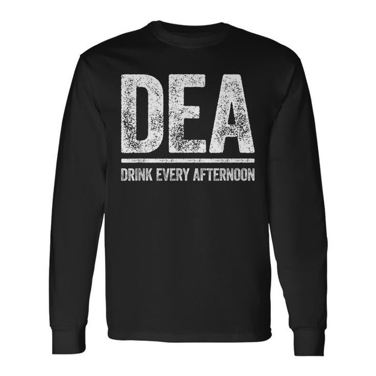 Dea Drink Every Afternoon シャツ 面白い メンズ レディース ドリンク 長袖Tシャツ
