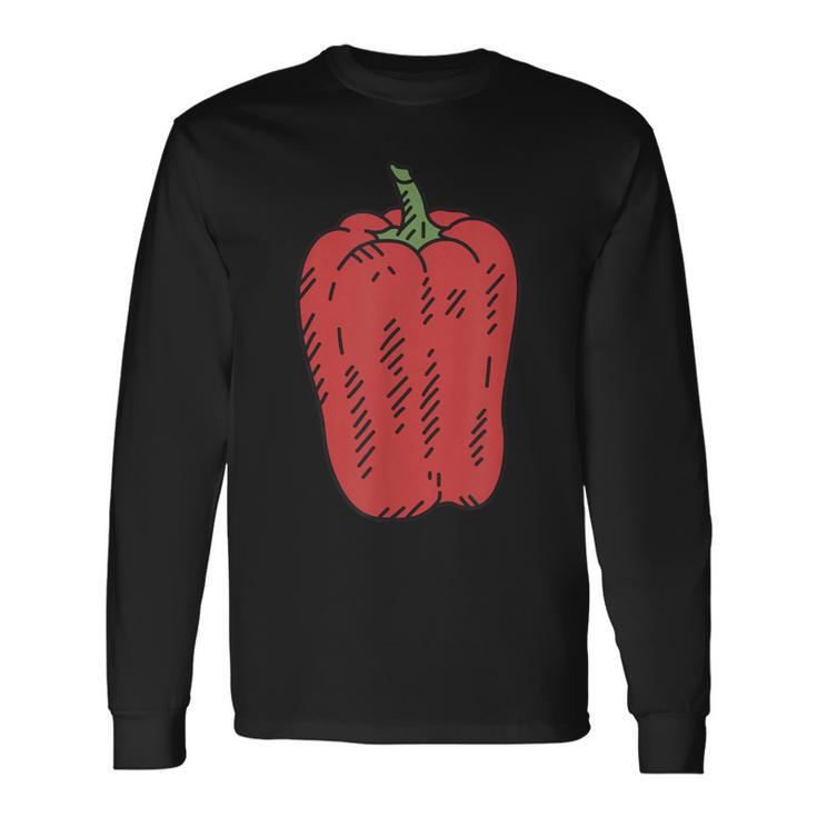 Manga Poivron Rouge Pour Jardiniers Jardiniers Amateurs T-shirt à manches longues