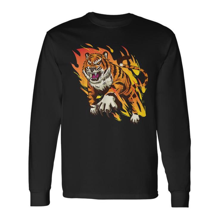 Diseño Con Tigre Para Los Amantes Del Tigre Camiseta de manga larga Ideas de regalos