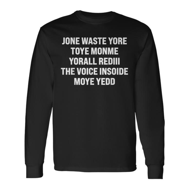 Don't Waste Your Time On Me ポップパンクロックバンド 面白い歌詞 長袖Tシャツ