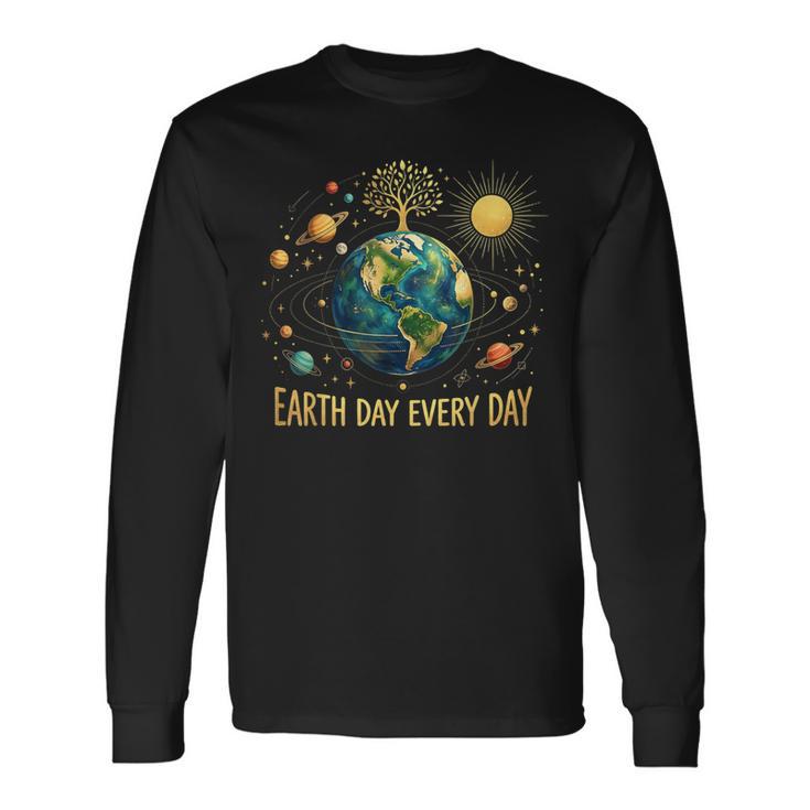 Earth Day Every Day Save The Earth Planets Long Sleeve T-Shirt