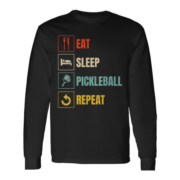 Eatleep ピックルボール リピート スポーツ レジャー ピックルボール 長袖Tシャツ