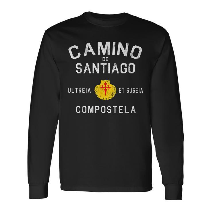 El Camino Deantiago Buen Caminot James Way ハイキングギフト 長袖Tシャツ