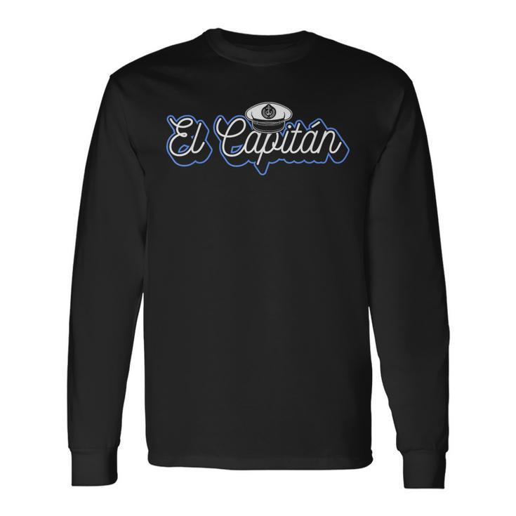 El Capitan Barcos Barcos Barcos Regalo Camiseta de manga larga