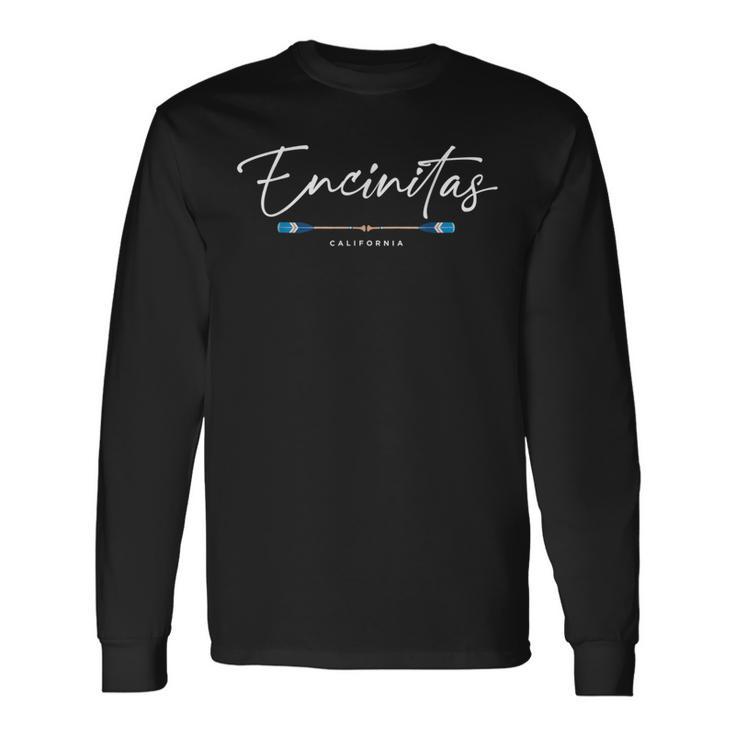 Encinitas California Oars グラフィック 長袖Tシャツ