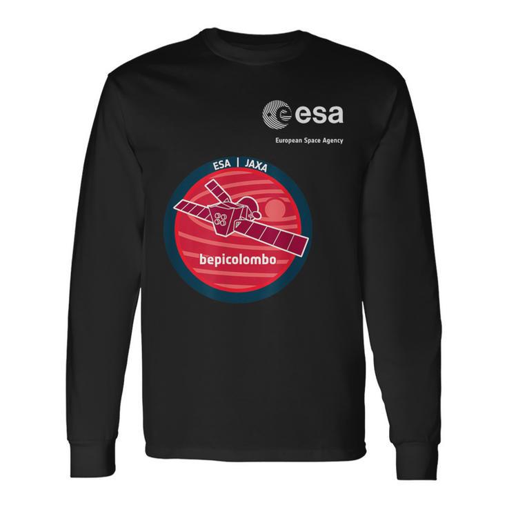 Esa欧州宇宙機関ミッションベピコロンボパッチ 長袖Tシャツ