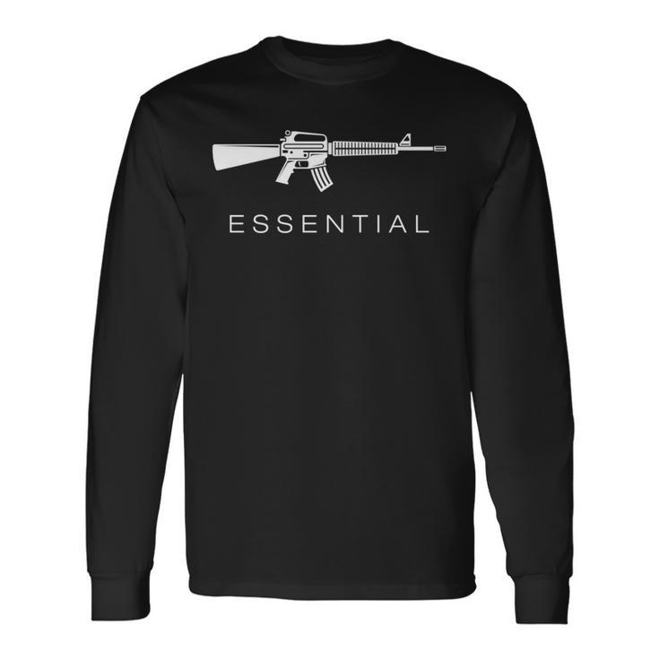 Essential Weapons ガンシャツ Ar-15 アサルトライフル銃 長袖tシャツ 長袖Tシャツ