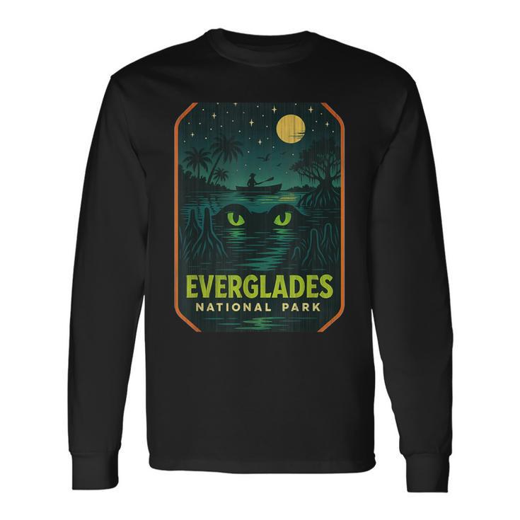 Everglades ナイトパドルシャツ 月光カヌー マングローブ 長袖Tシャツ