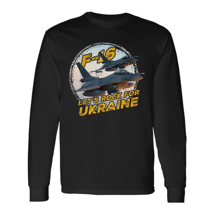 F-16 ウクライナ 長袖Tシャツ